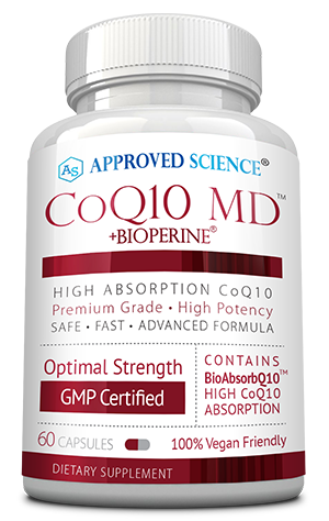 COQ10 MD ingredients bottle